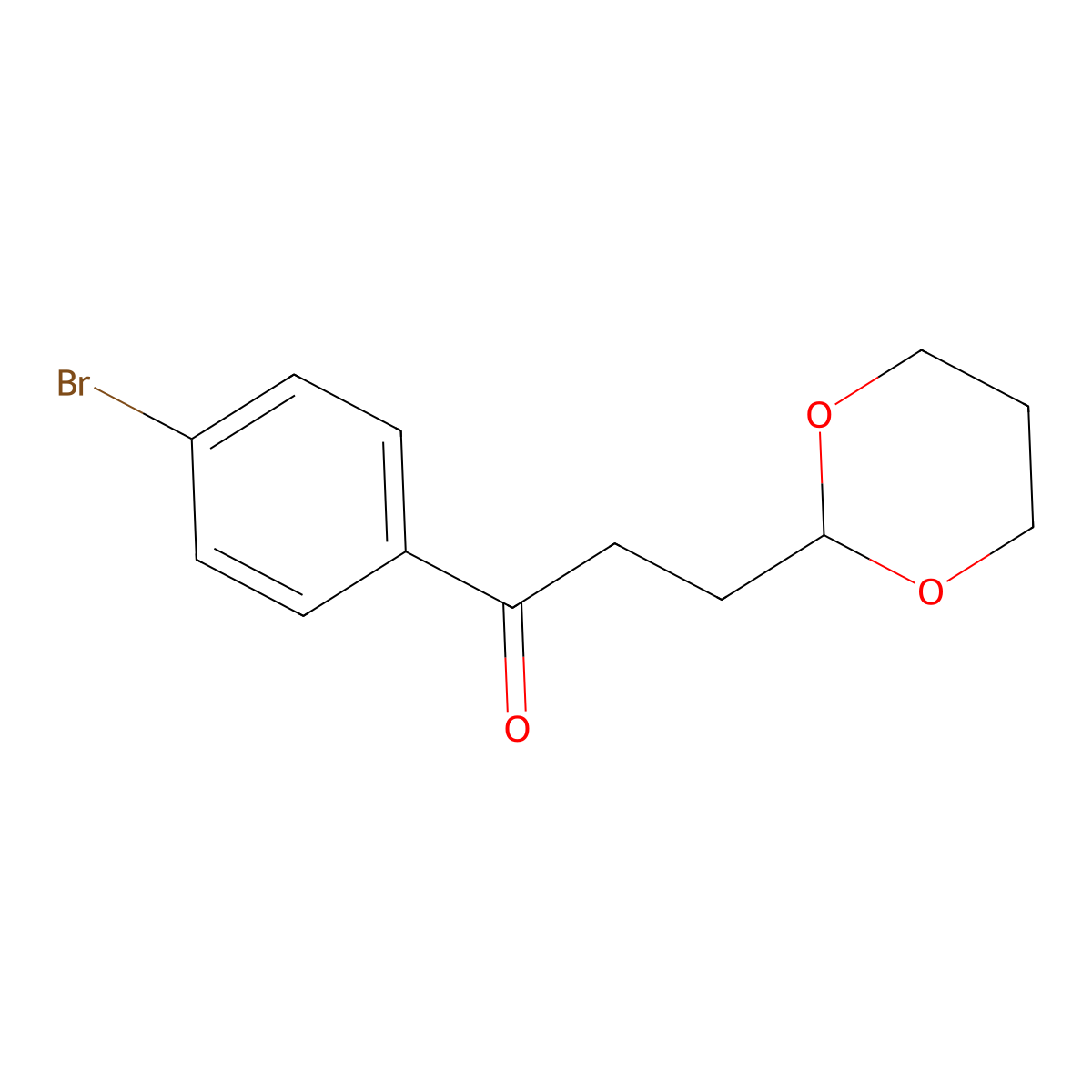 4'-Bromo-3-(1,3-dioxan-2-YL)propiophenone molecular structure, CAS 376637-07-9