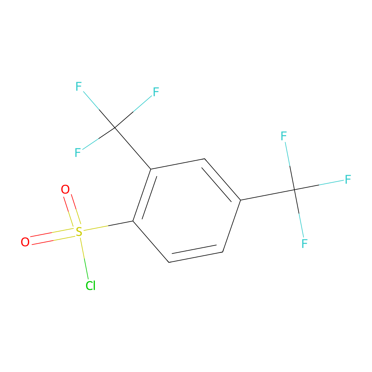 2,4-Bis(trifluoromethyl)benzenesulfonyl chloride molecular structure, CAS 376637-88-6