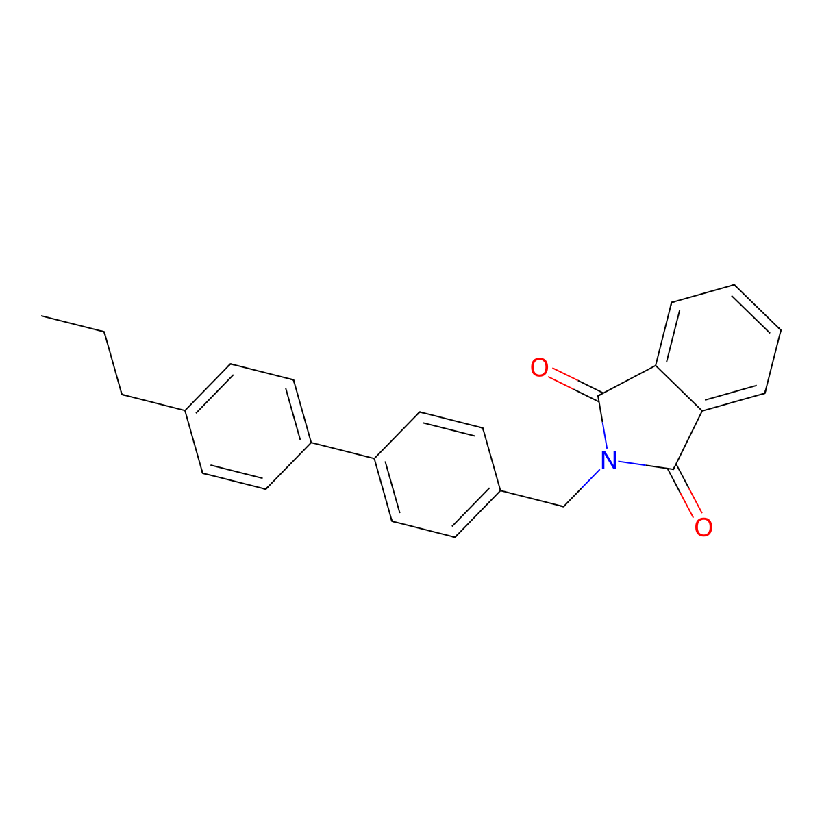 2-[(4'-Propyl[1,1'-biphenyl]-4-yl)methyl]-1H-isoindole-1,3(2H)-dione molecular structure, CAS 376639-32-6