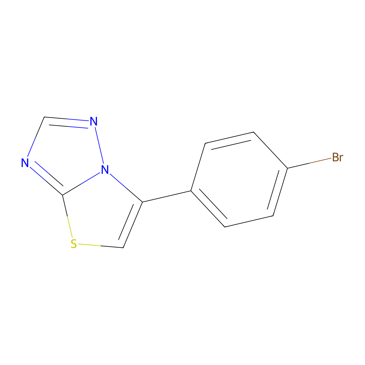 6-(4-Bromophenyl)[1,3]thiazolo[3,2-b][1,2,4]triazole molecular structure, CAS 37664-01-0
