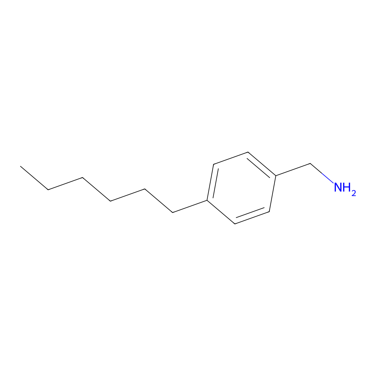 (4-Hexylphenyl)methanamine molecular structure, CAS 376640-08-3