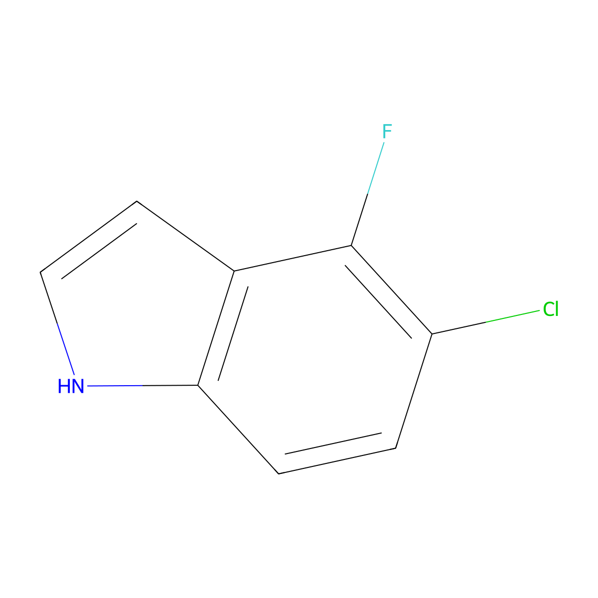 5-Chloro-4-fluoroindole molecular structure, CAS 376646-56-9