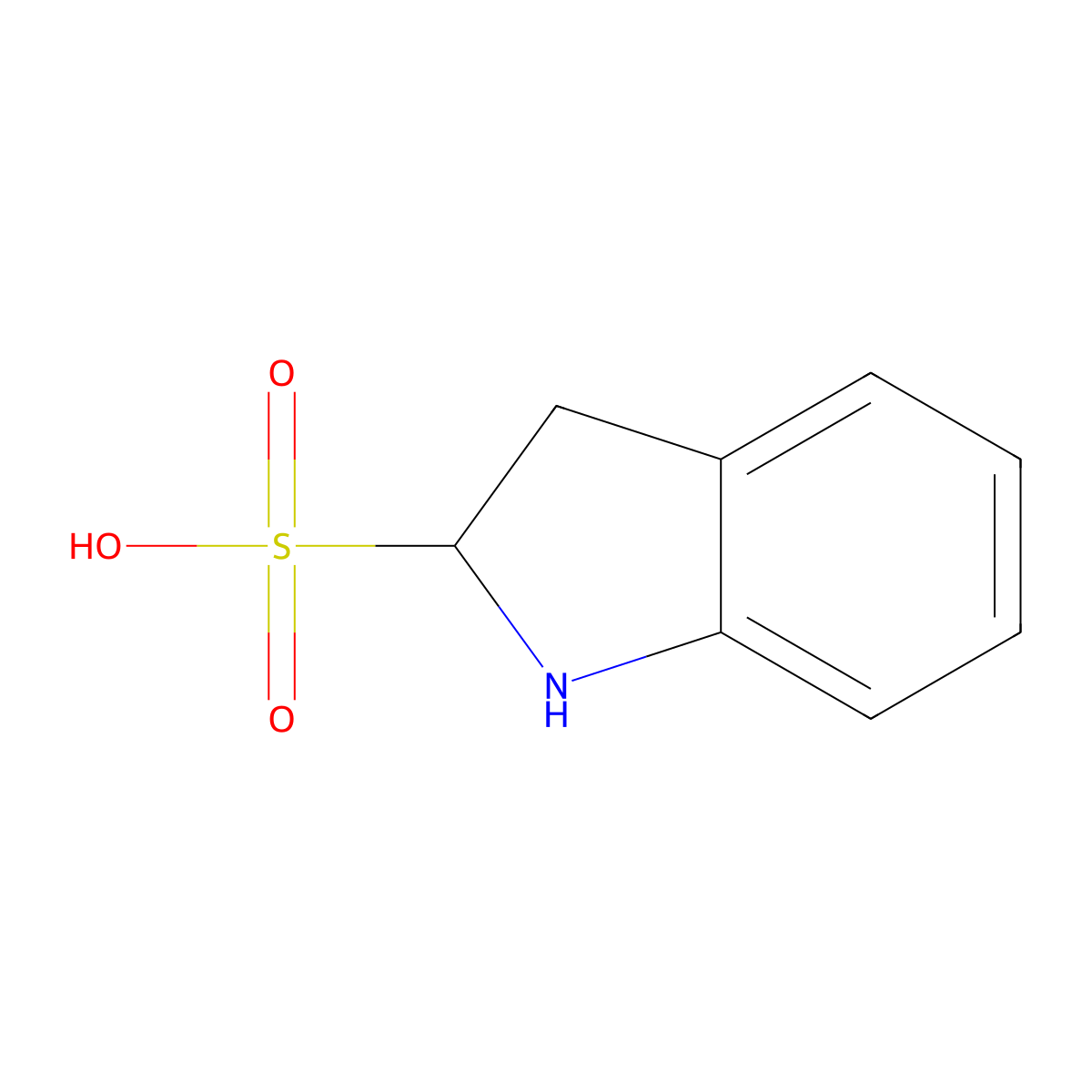 2,3-Dihydro-1H-indole-2-sulfonic acid molecular structure, CAS 376646-59-2