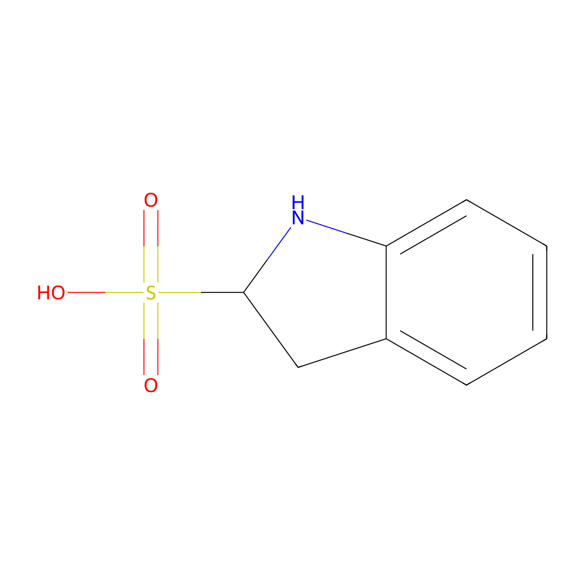 2,3-Dihydro-1H-indole-2-sulfonic acid molecular structure, CAS 376646-59-2