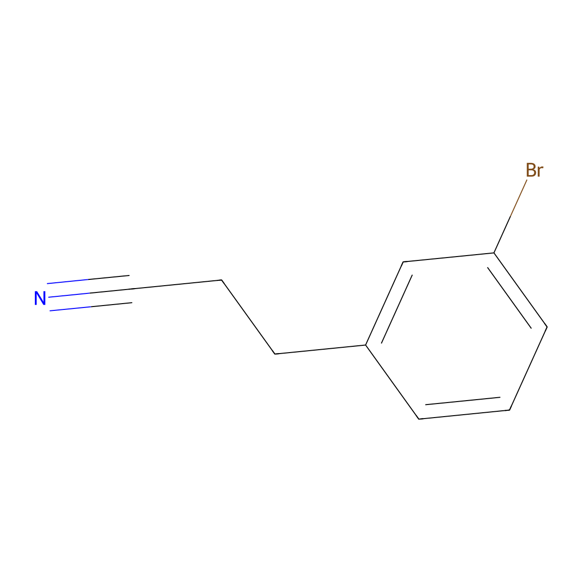 3-(3-Bromophenyl)propanenitrile molecular structure, CAS 376646-63-8