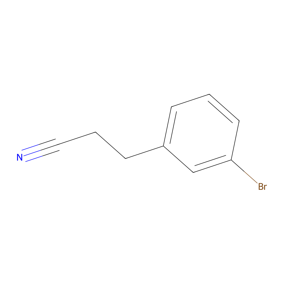3-(3-Bromophenyl)propanenitrile molecular structure, CAS 376646-63-8