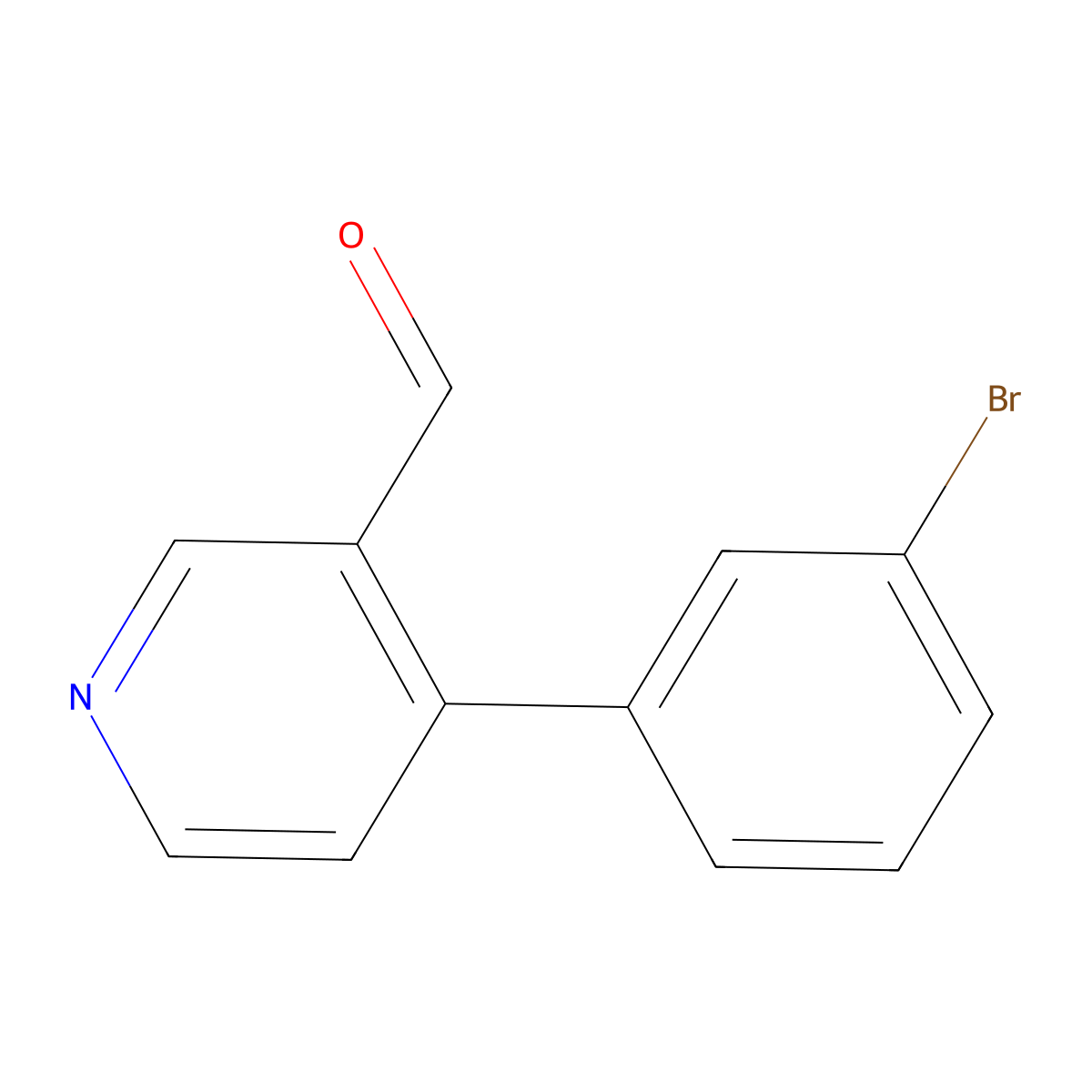 4-(3-Bromophenyl)pyridine-3-carbaldehyde molecular structure, CAS 376646-64-9
