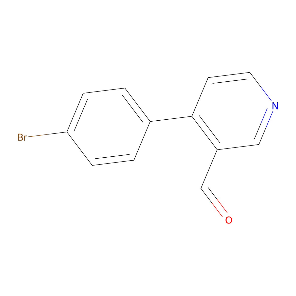 4-(4-Bromophenyl)nicotinaldehyde molecular structure, CAS 376646-65-0