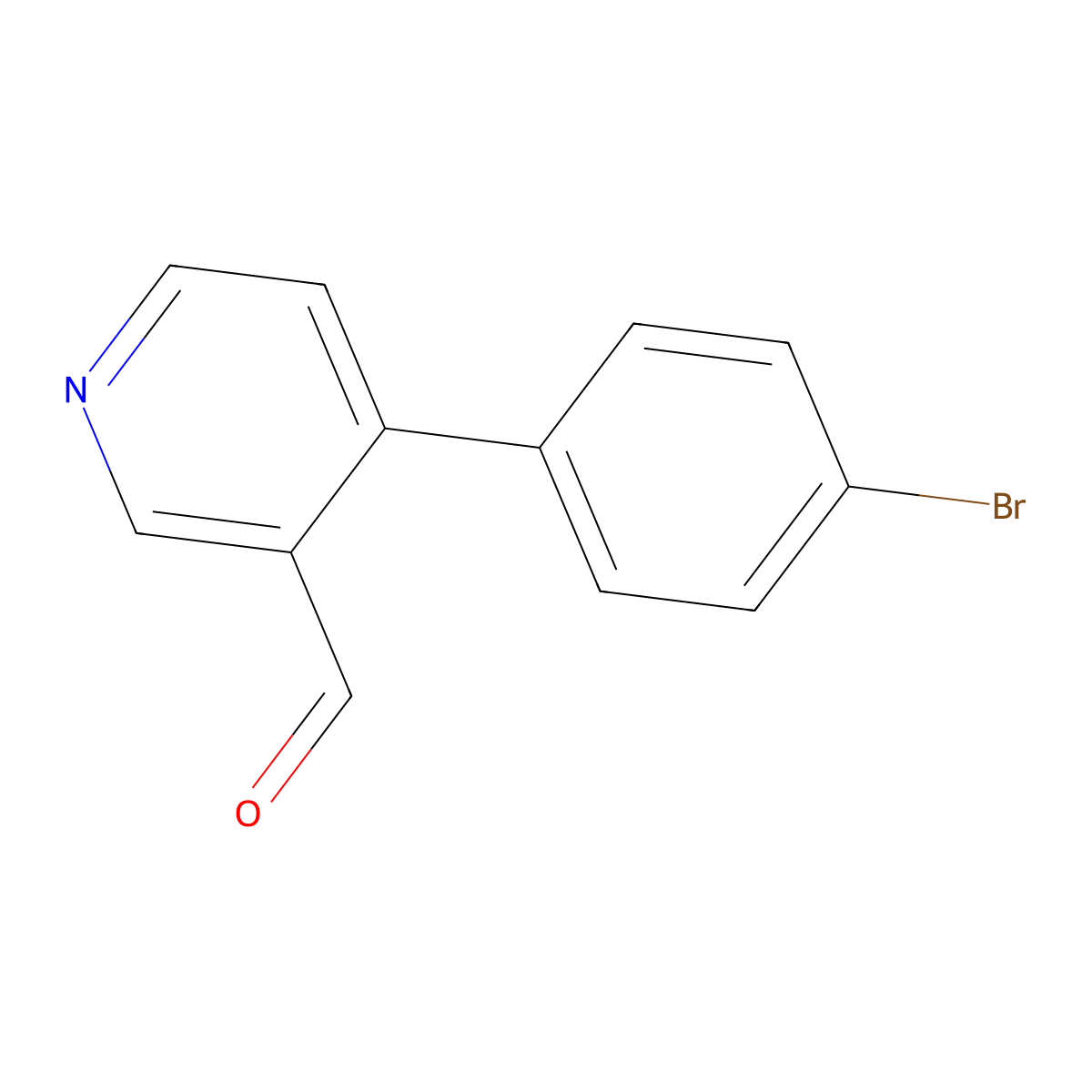 4-(4-Bromophenyl)nicotinaldehyde molecular structure, CAS 376646-65-0