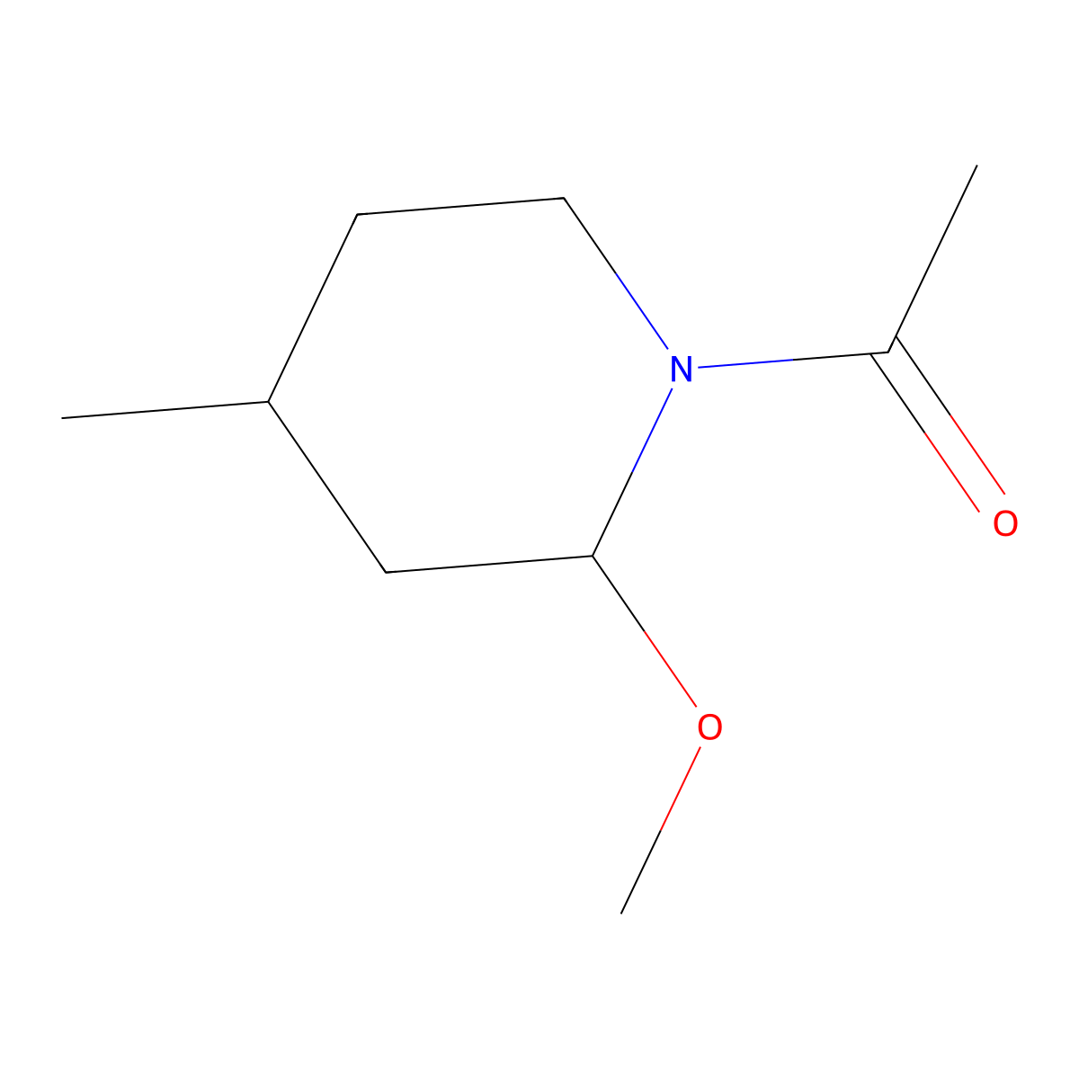 1-(2-Methoxy-4-methylpiperidin-1-yl)ethanone molecular structure, CAS 376653-23-5