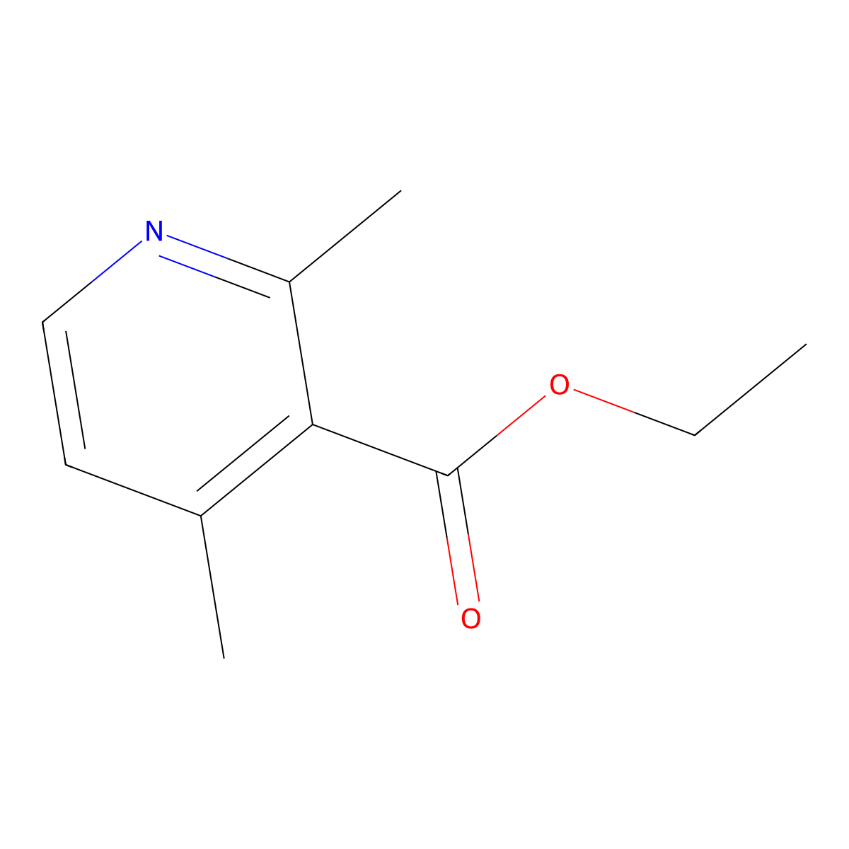 Ethyl 2,4-dimethylnicotinate molecular structure, CAS 37669-78-6
