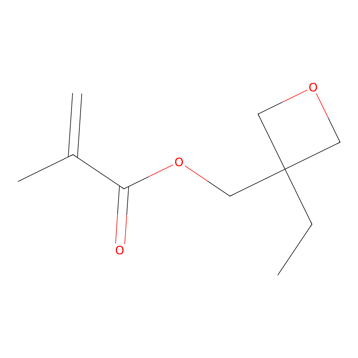 (3-Ethyloxetan-3-yl)methyl 2-methylprop-2-enoate molecular structure, CAS 37674-57-0