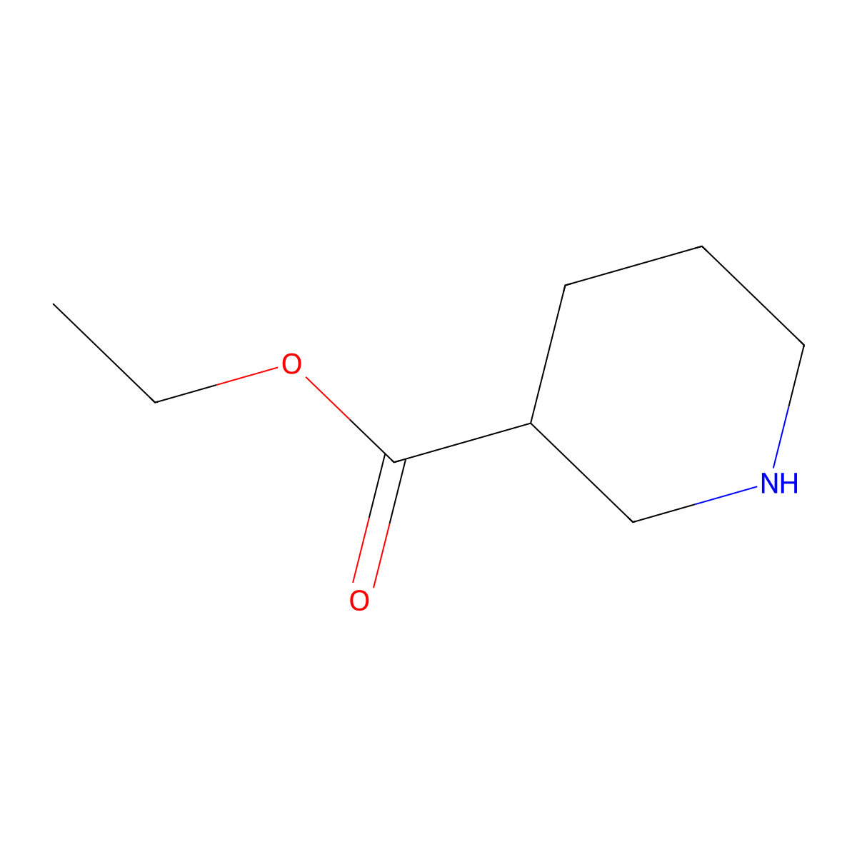 Ethyl (3S)-piperidine-3-carboxylate molecular structure, CAS 37675-18-6