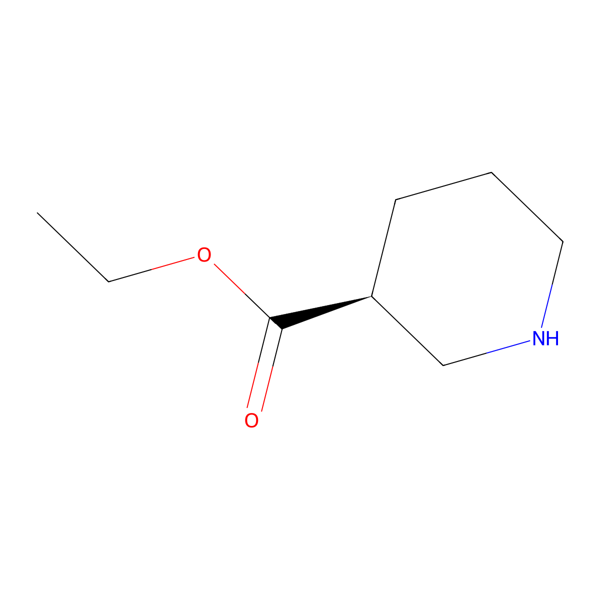 Ethyl (3S)-piperidine-3-carboxylate molecular structure, CAS 37675-18-6