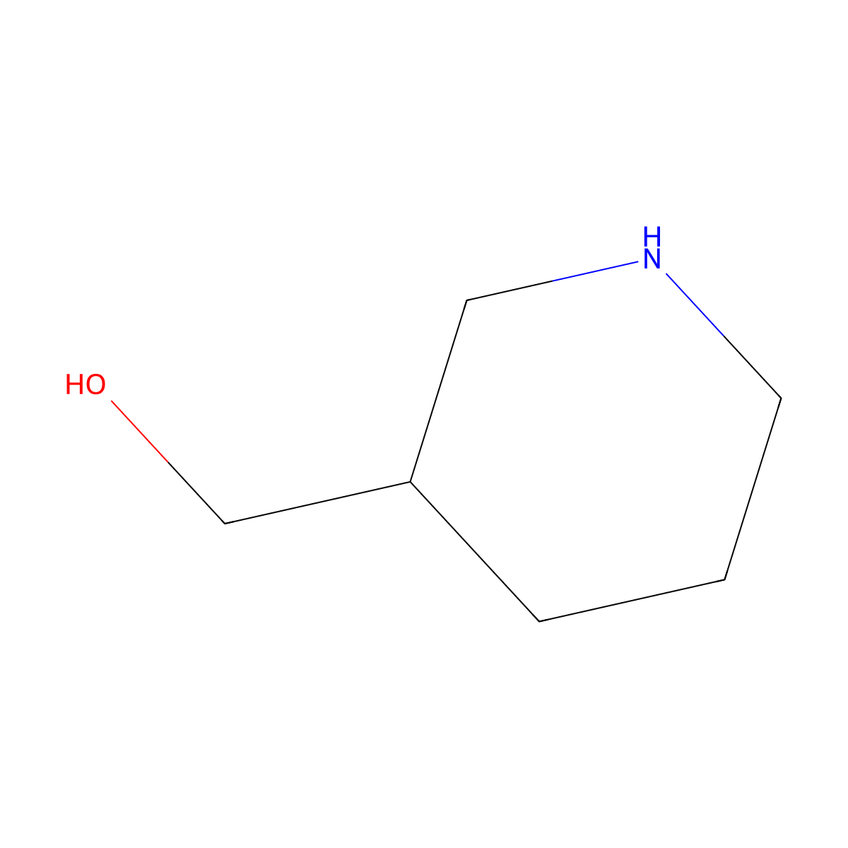 (3R)-3-Piperidinemethanol molecular structure, CAS 37675-20-0