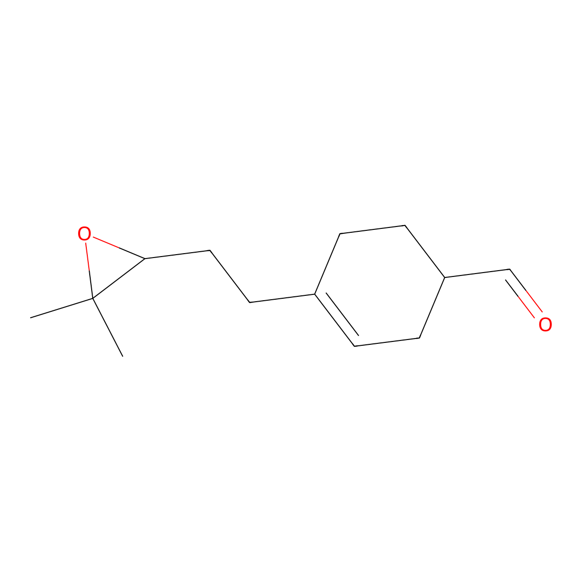 3-Cyclohexene-1-carboxaldehyde, 4-[2-(3,3-dimethyl-2-oxiranyl)ethyl]- molecular structure, CAS 37677-09-1