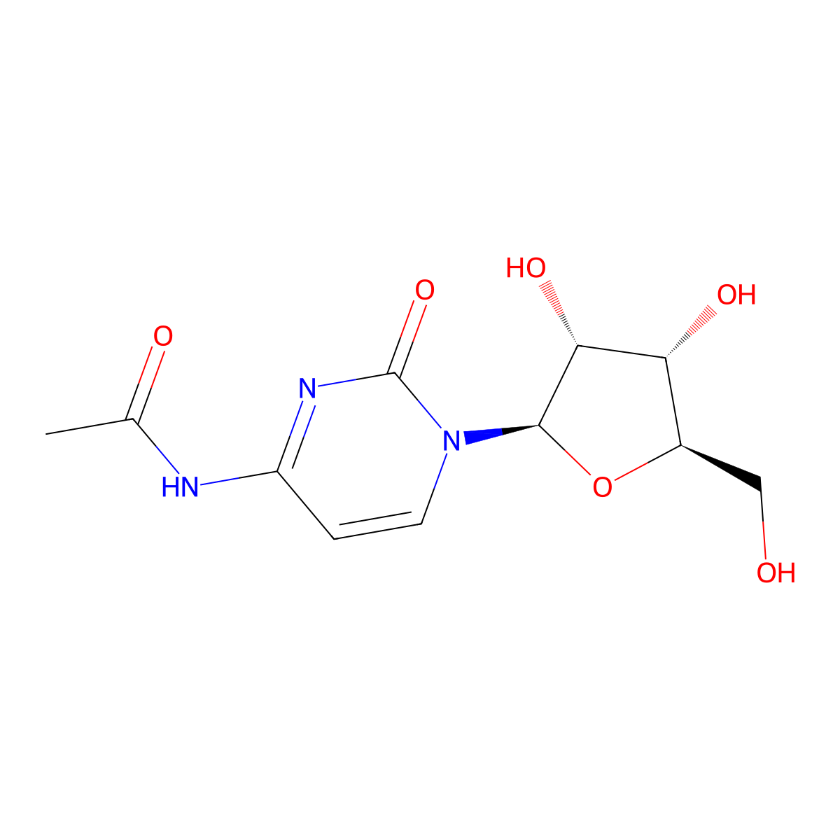 N4-Acetylcytidine molecular structure, CAS 3768-18-1