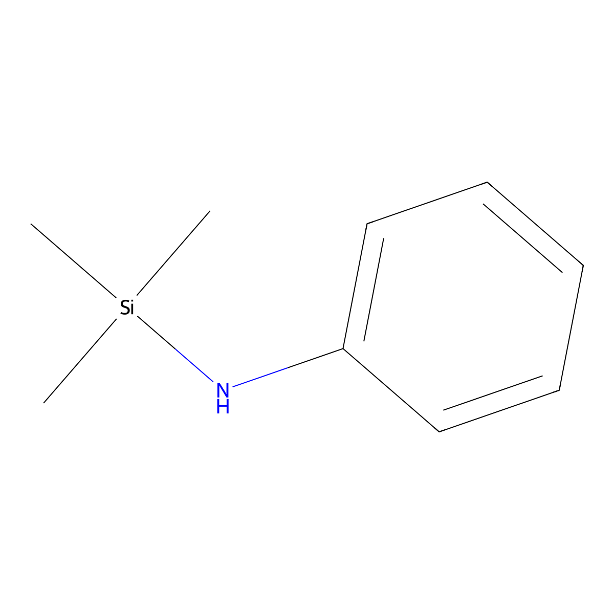 Silanamine, 1,1,1-trimethyl-N-phenyl- molecular structure, CAS 3768-55-6