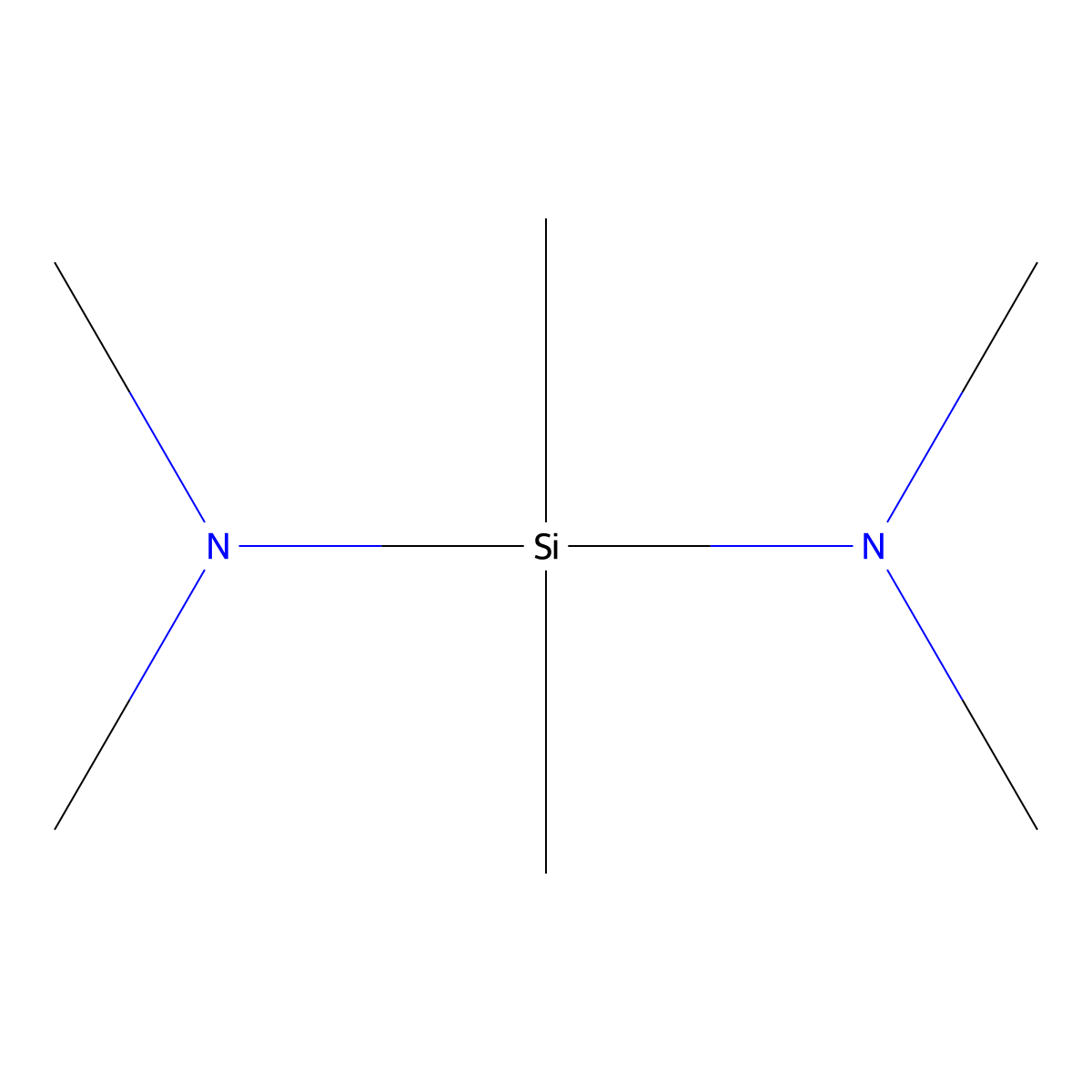 Bis(dimethylamino)dimethylsilane molecular structure, CAS 3768-58-9