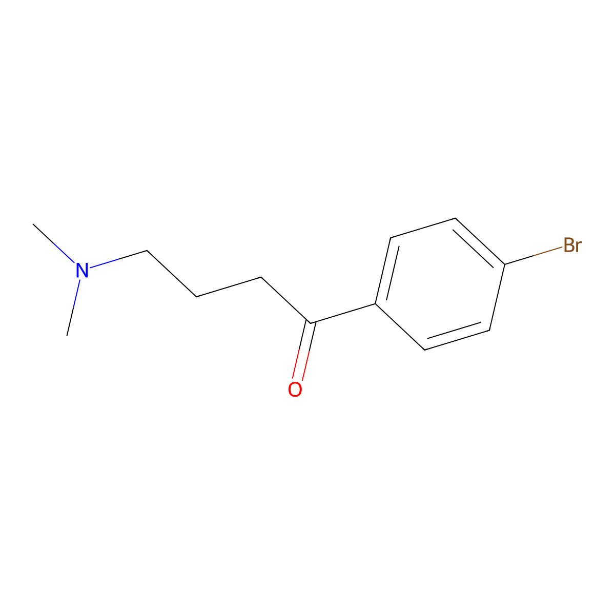 1-(4-Bromophenyl)-4-(dimethylamino)butan-1-one molecular structure, CAS 3768-66-9