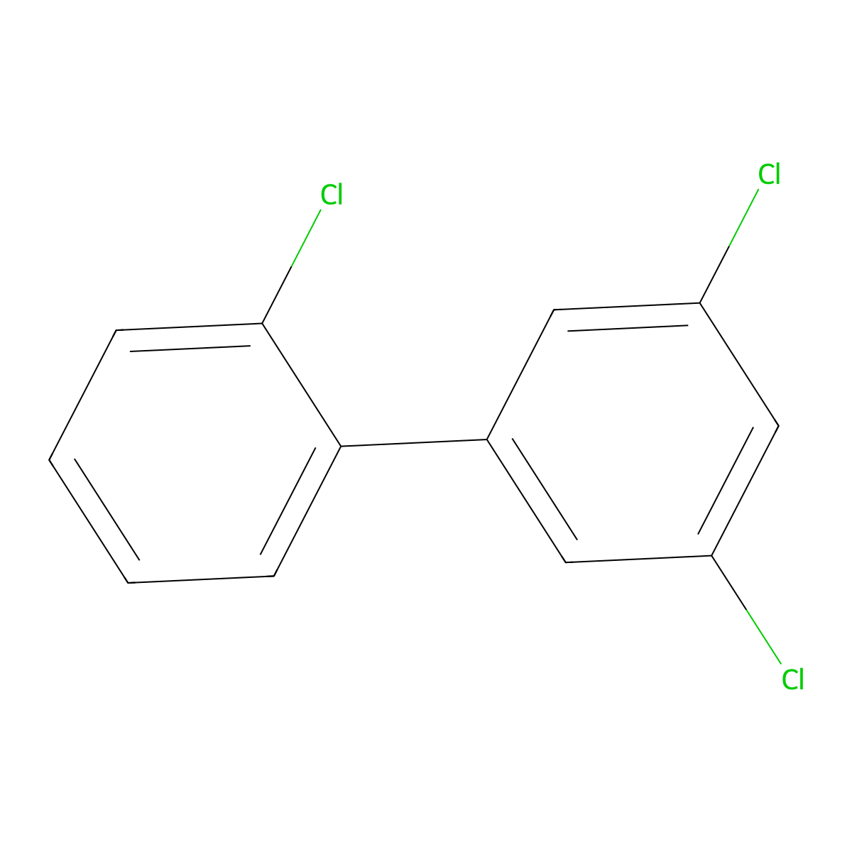 2,3',5'-Trichlorobiphenyl molecular structure, CAS 37680-68-5