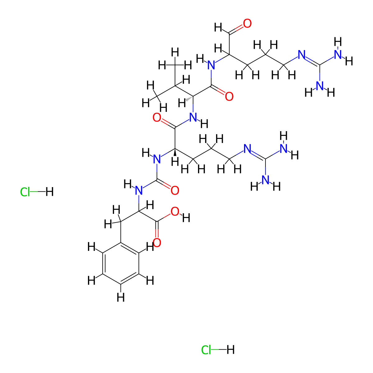 Antipain (hydrochloride) molecular structure, CAS 37682-72-7