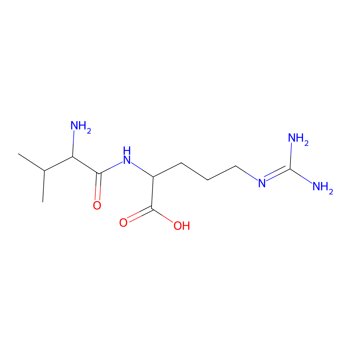 Val-Arg molecular structure, CAS 37682-75-0