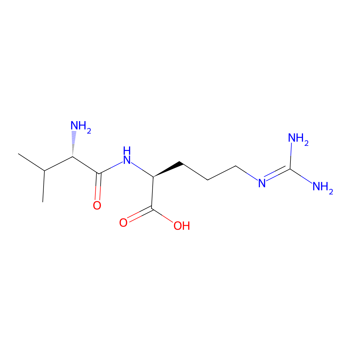 Val-Arg molecular structure, CAS 37682-75-0