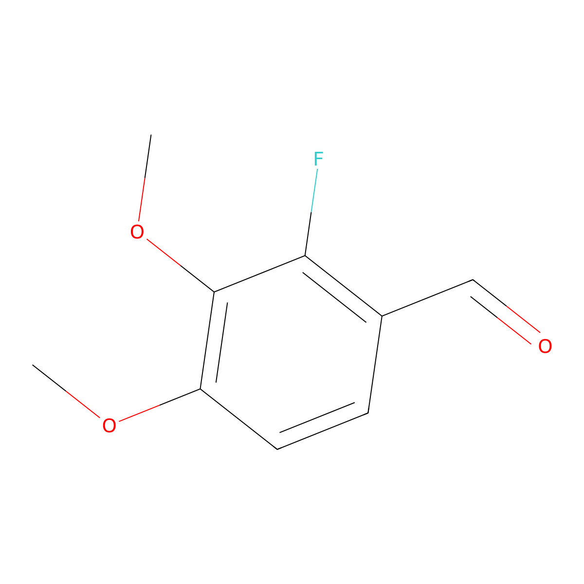 2-Fluoro-3,4-dimethoxybenzaldehyde molecular structure, CAS 37686-68-3