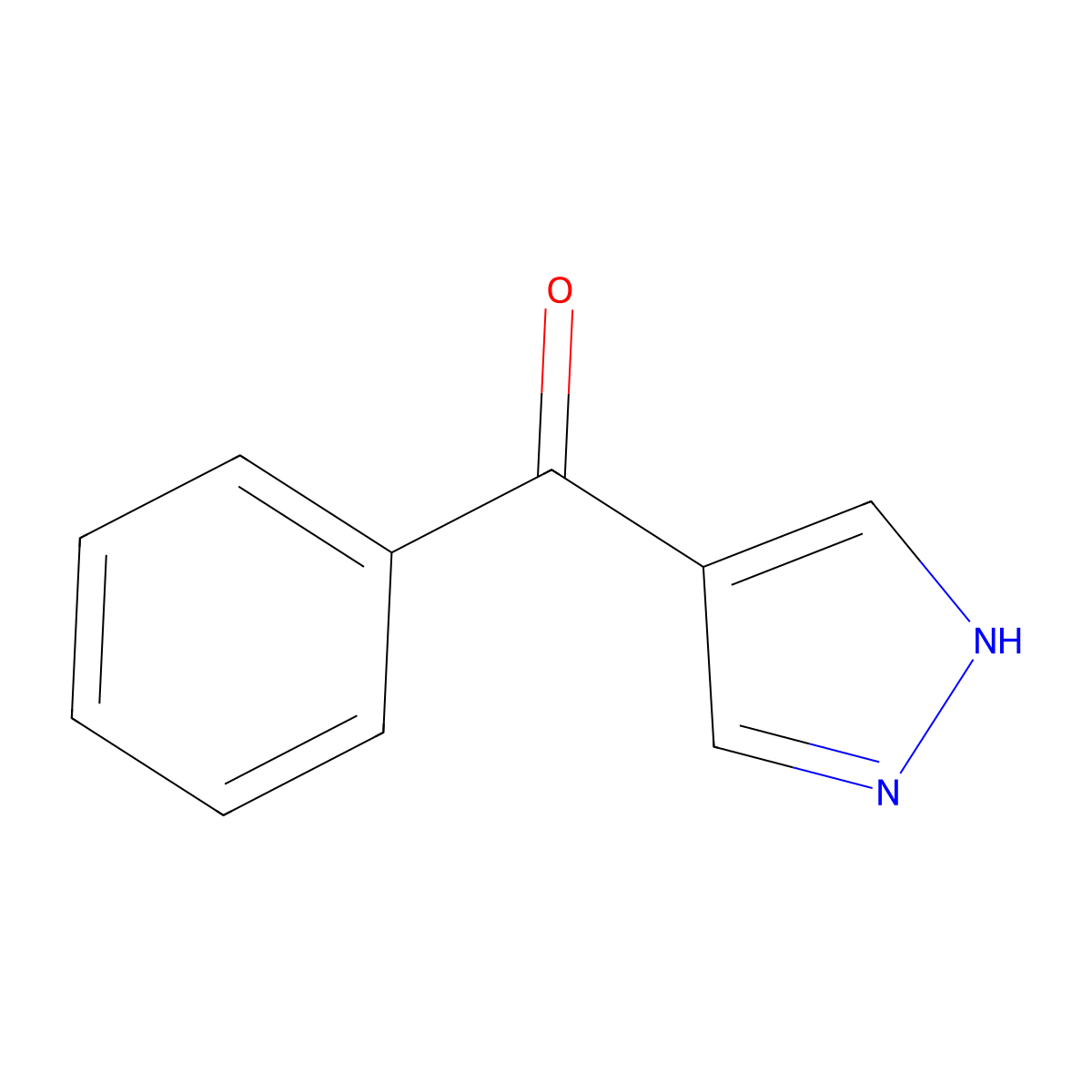 phenyl(1H-pyrazol-4-yl)methanone molecular structure, CAS 37687-16-4