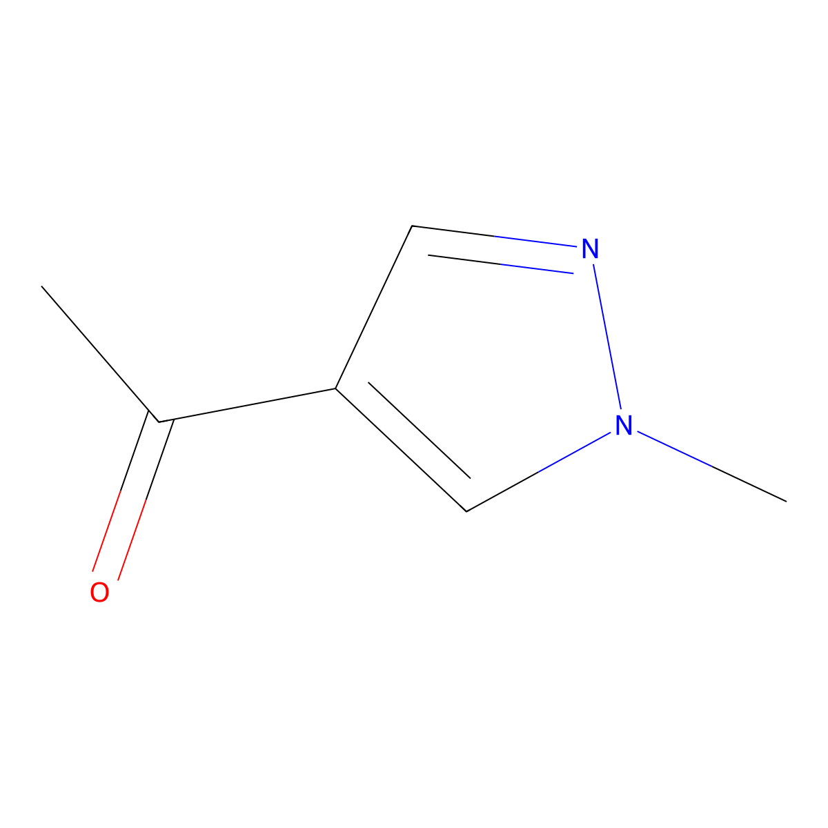 1-(1-methyl-1H-pyrazol-4-yl)ethan-1-one molecular structure, CAS 37687-18-6
