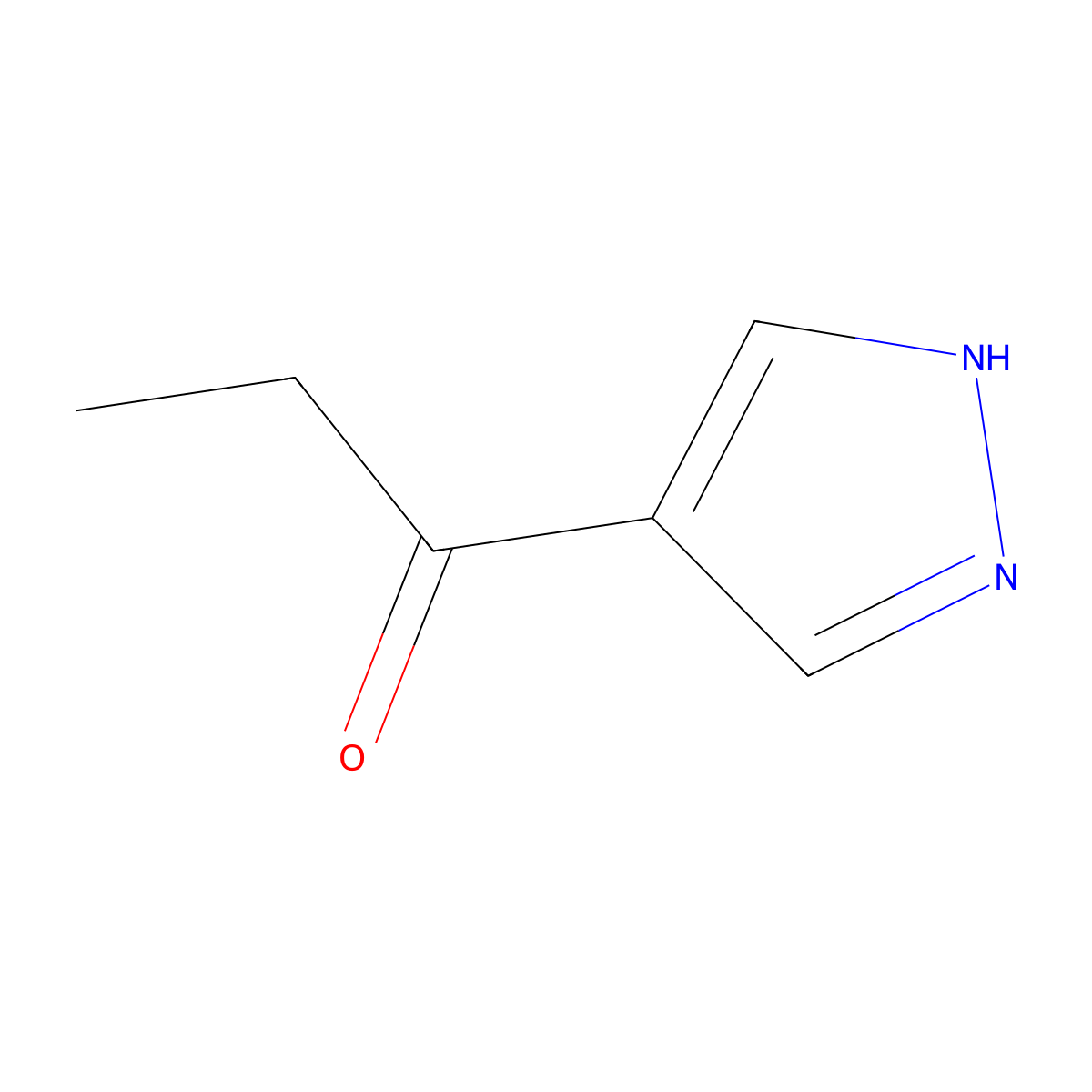 1-(1H-Pyrazol-4-yl)propan-1-one molecular structure, CAS 37687-19-7