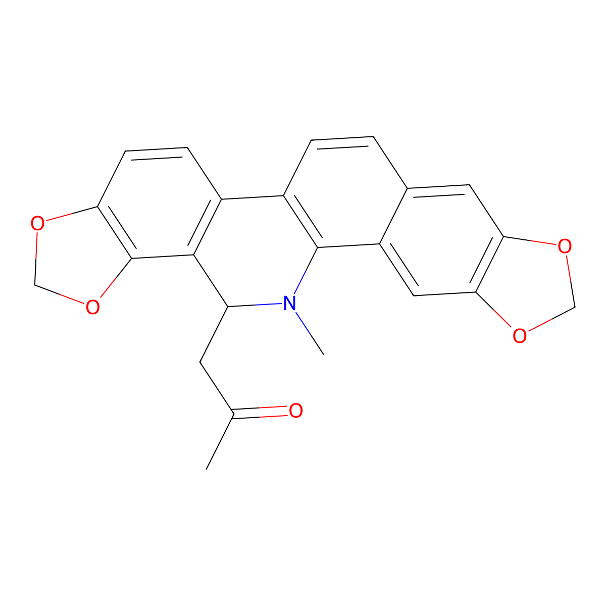 6-Acetonyldihydrosanguinarine molecular structure, CAS 37687-34-6