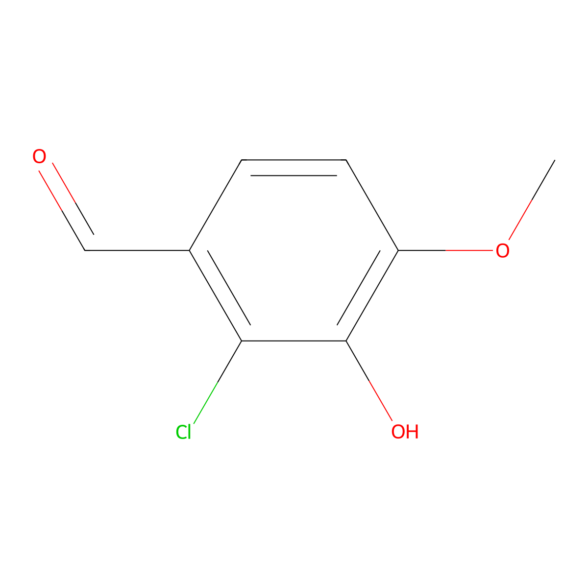 Chloroisovaniline molecular structure, CAS 37687-57-3