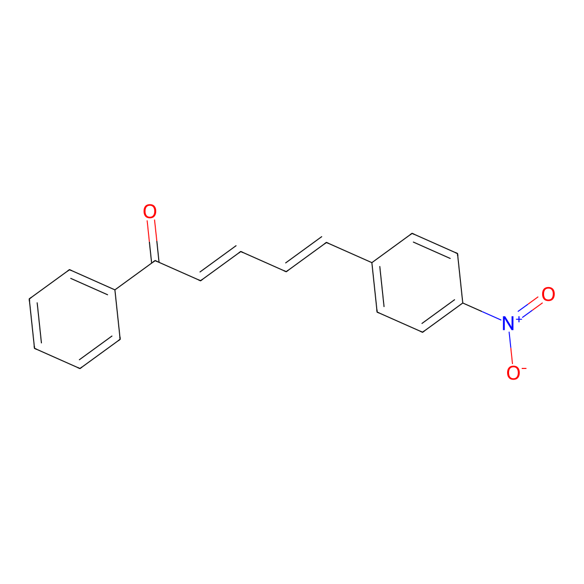 2,4-Pentadien-1-one, 5-(4-nitrophenyl)-1-phenyl- molecular structure, CAS 3769-51-5
