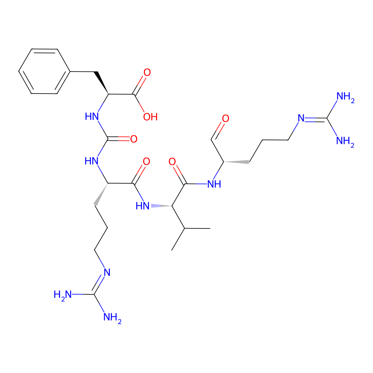 Antipain molecular structure, CAS 37691-11-5