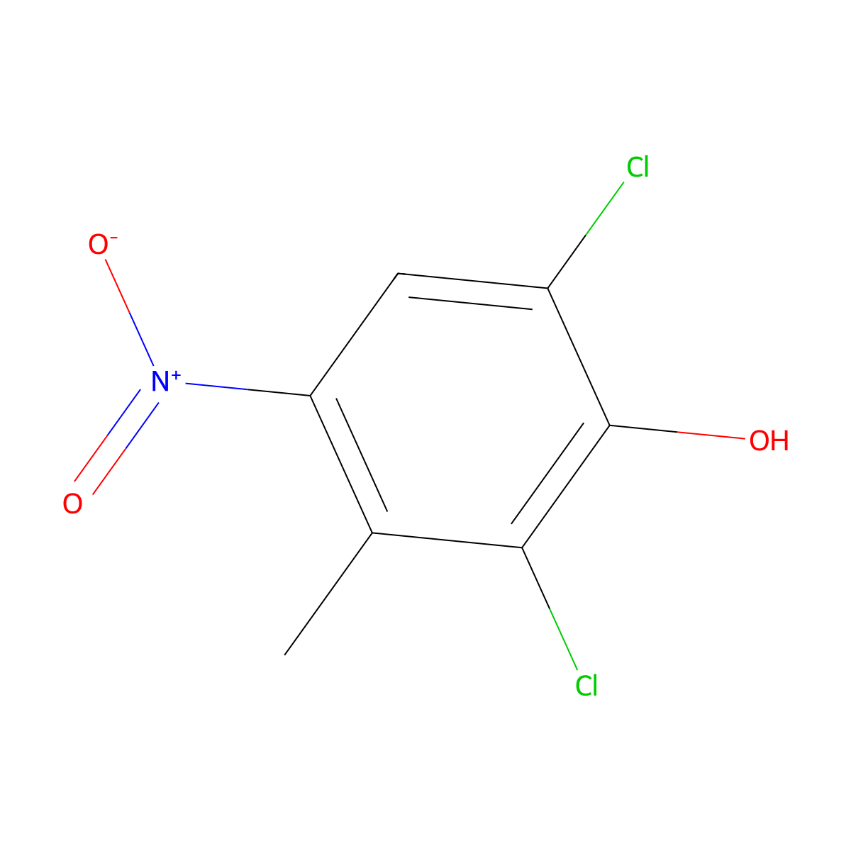 2,6-Dichloro-3-methyl-4-nitrophenol molecular structure, CAS 37693-15-5