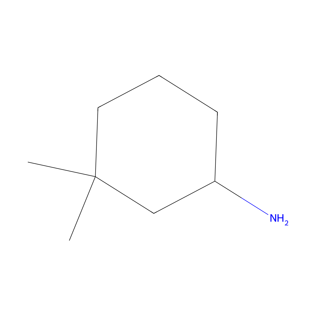 3,3-Dimethylcyclohexan-1-amine molecular structure, CAS 37694-43-2