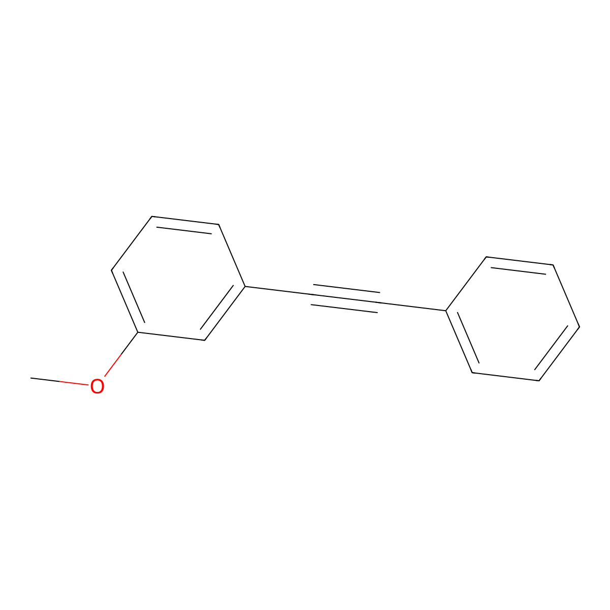 1-Methoxy-3-(phenylethynyl)benzene molecular structure, CAS 37696-01-8