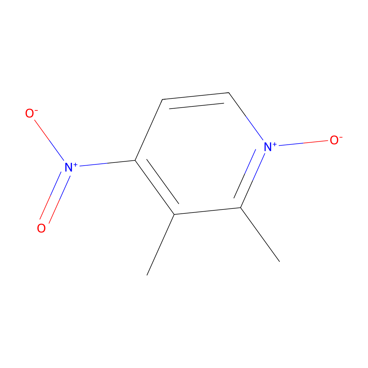 2,3-Dimethyl-4-nitropyridine-N-oxide molecular structure, CAS 37699-43-7