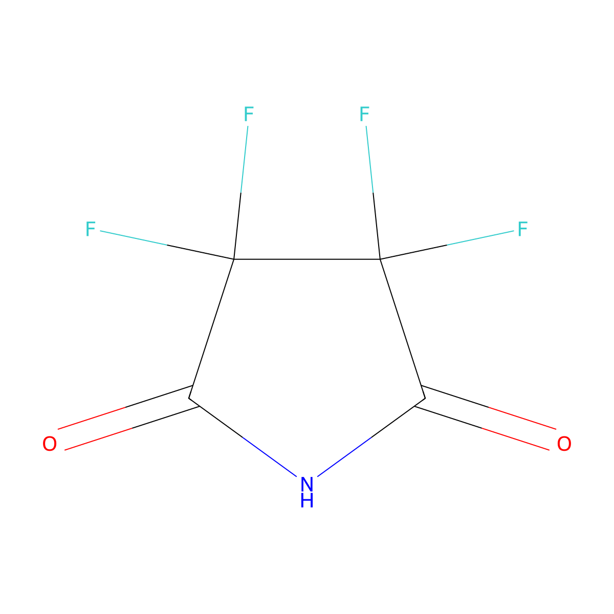 Tetrafluorosuccinimide molecular structure, CAS 377-33-3