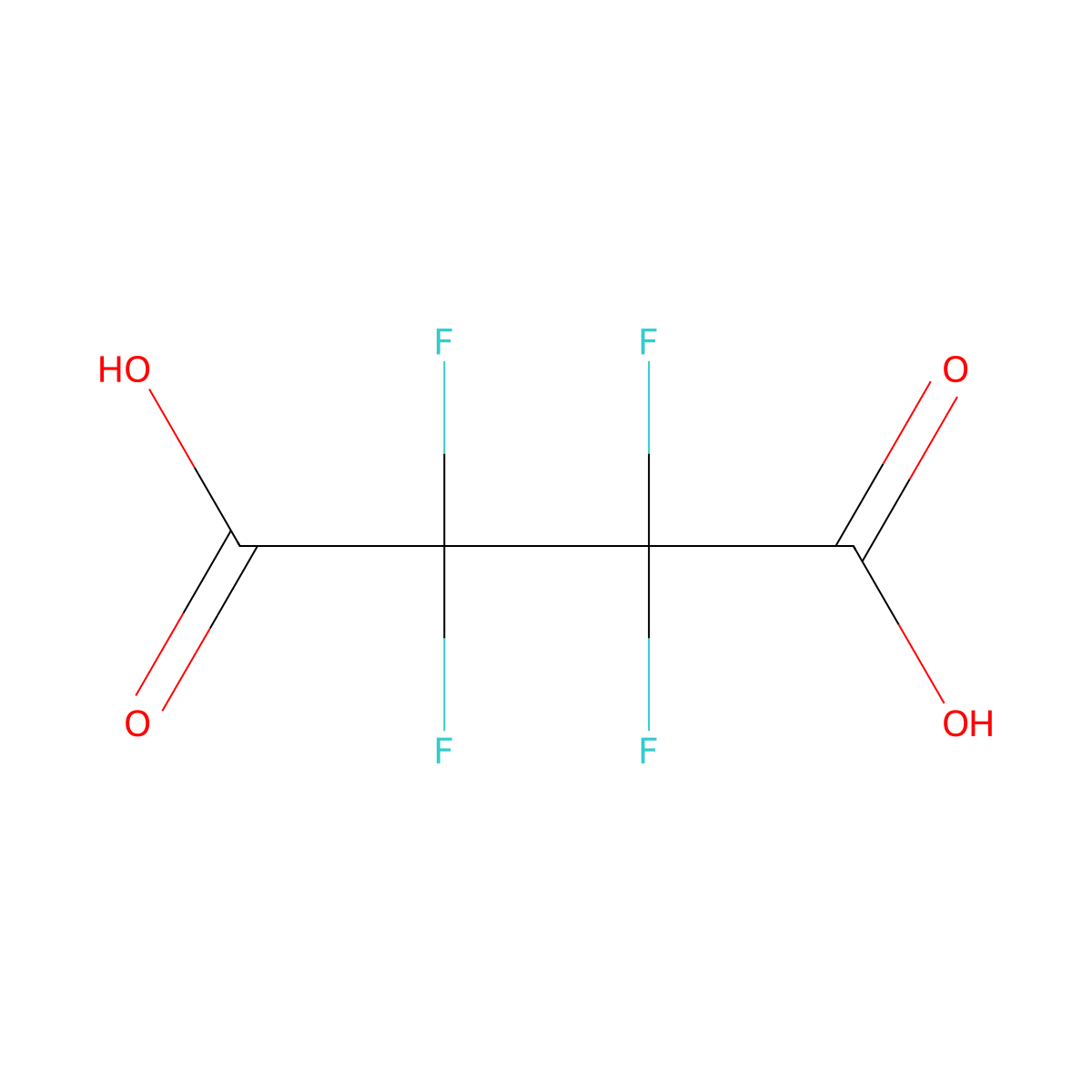 2,2,3,3-Tetrafluorobutanedioic acid molecular structure, CAS 377-38-8