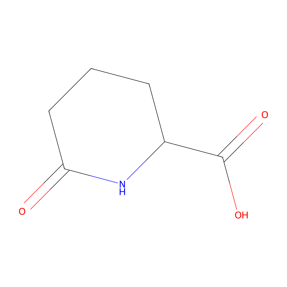 6-Oxopiperidine-2-carboxylic acid molecular structure, CAS 3770-22-7