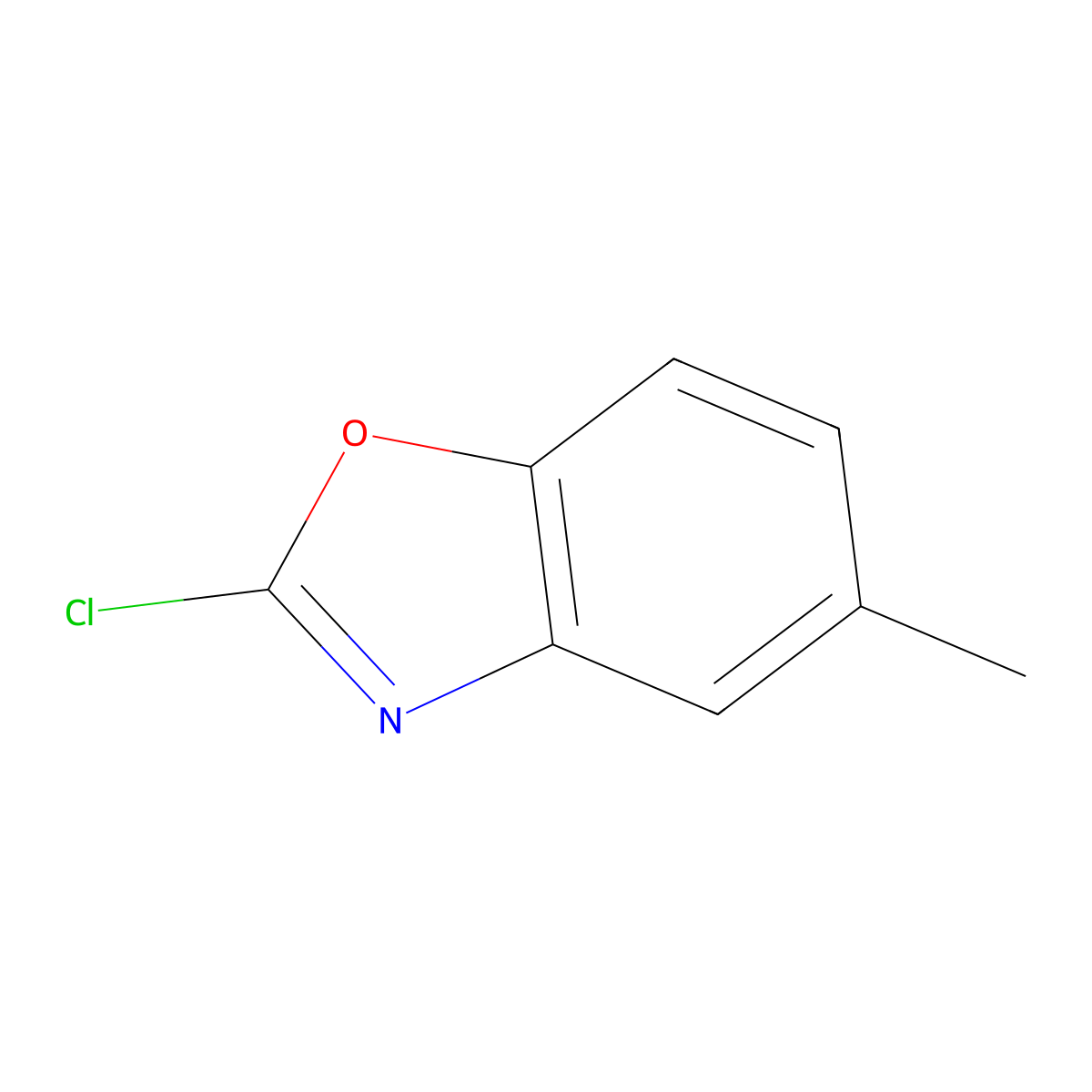 2-Chloro-5-methyl-1,3-benzoxazole molecular structure, CAS 3770-60-3