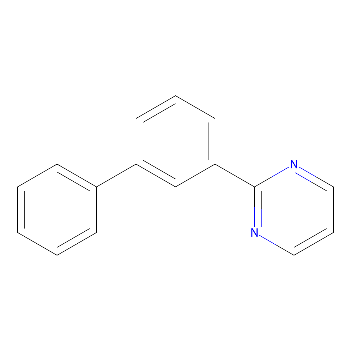 2-([1,1'-Biphenyl]-3-yl)pyrimidine molecular structure, CAS 377047-38-6