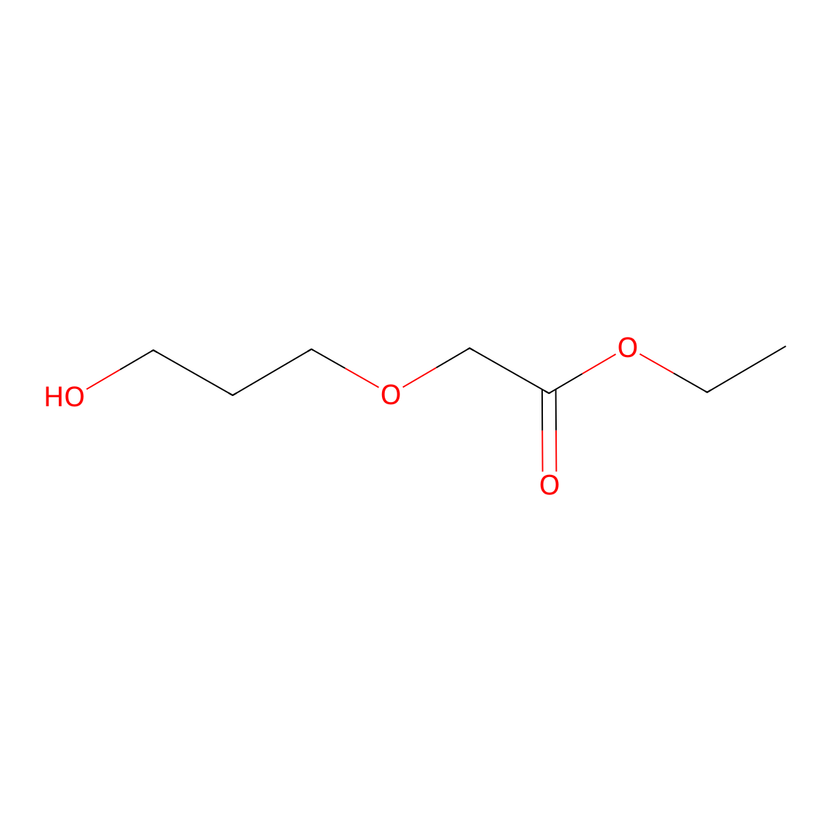Acetic acid, 2-(3-hydroxypropoxy)-, ethyl ester molecular structure, CAS 377048-47-0