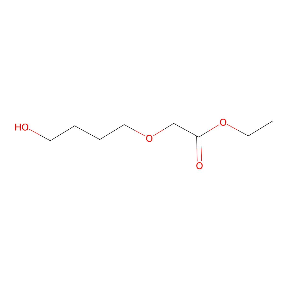 Ethyl 2-(4-hydroxybutoxy)acetate molecular structure, CAS 377048-48-1
