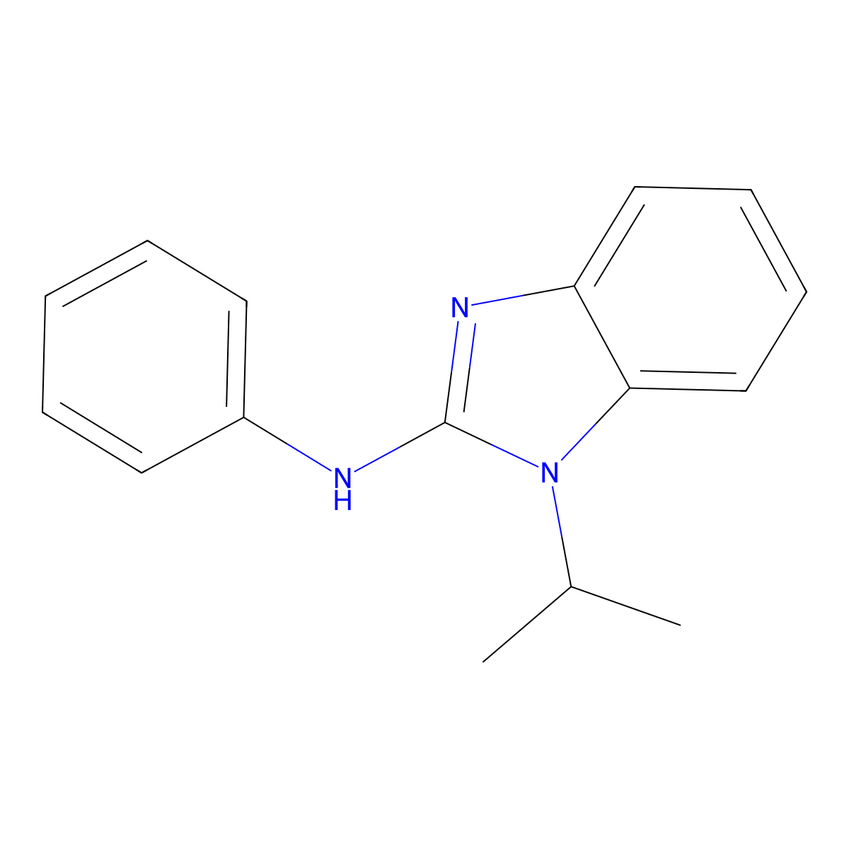 1-isopropyl-N-phenyl-1H-benzo[d]imidazol-2-amine molecular structure, CAS 377048-84-5