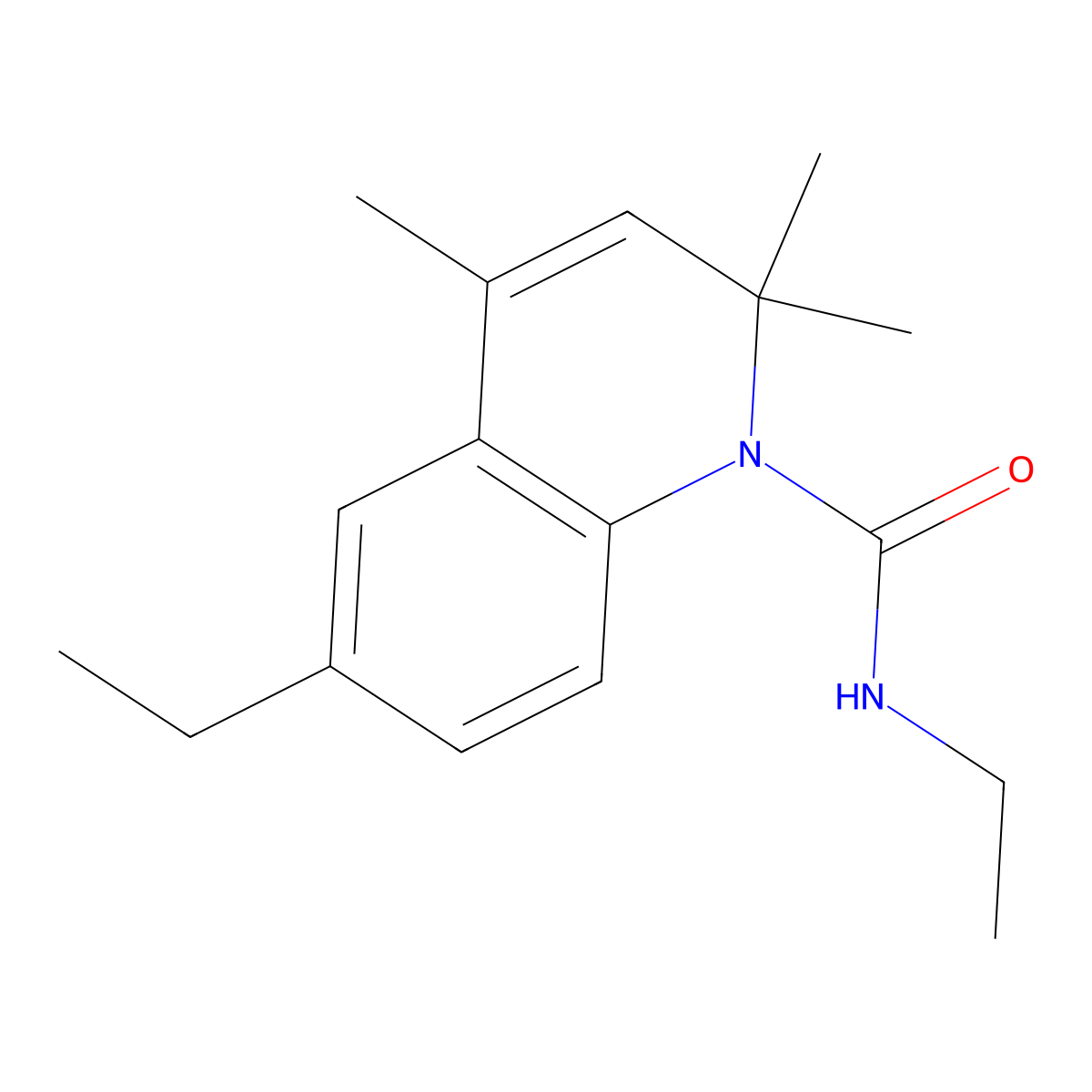 N,6-diethyl-2,2,4-trimethyl-1(2H)-quinolinecarboxamide molecular structure, CAS 377049-46-2