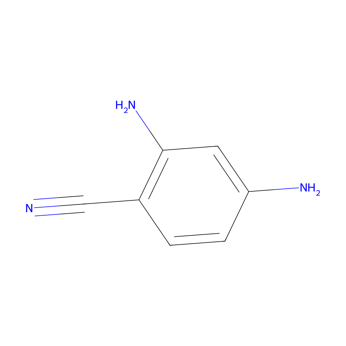 2,4-Diaminobenzonitrile molecular structure, CAS 37705-82-1